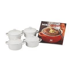 Le Creuset Signature 8 oz. Petite Cocottes with Cookbook, Set of 4