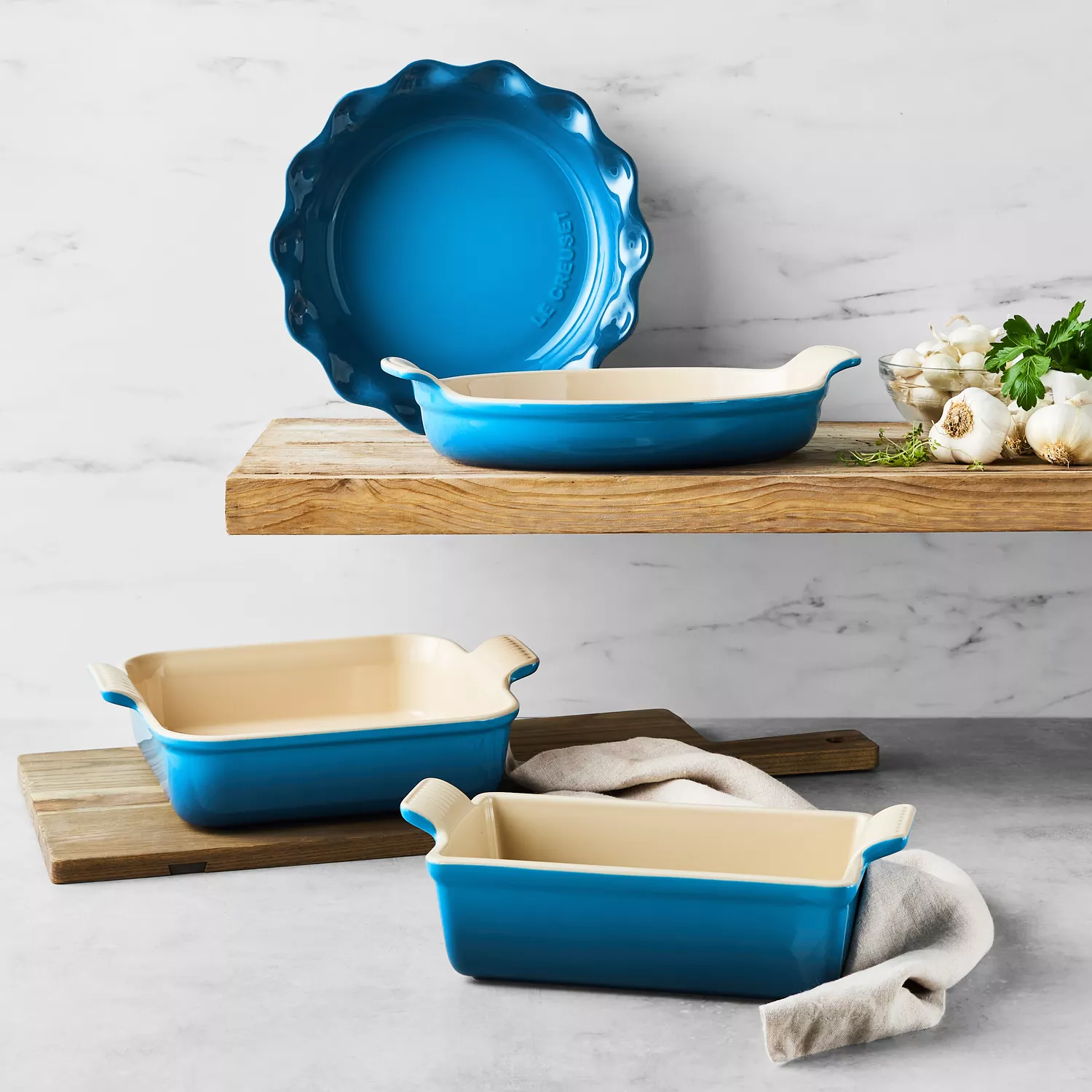 Le Creuset Stoneware 4-Piece Heritage Bakeware Set