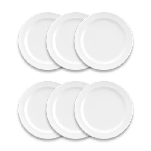Tar Hong Edge Melamine Dinner Plates, Set of 6