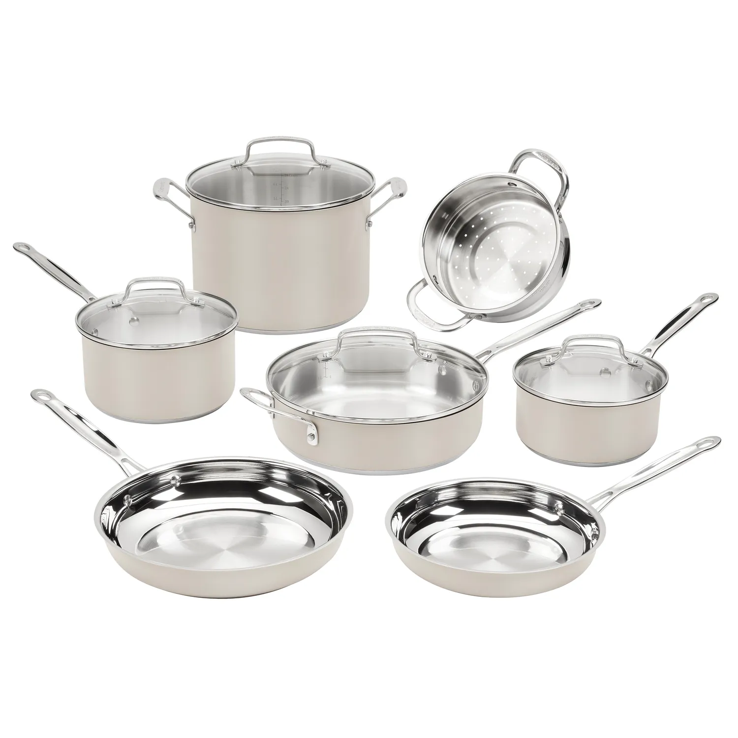 Cuisinart Chef's Classic Color Stainless Steel 11-Piece Cookware Set