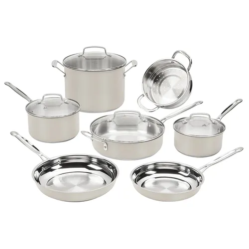 Cuisinart Chef's Classic Color Stainless Steel 11-Piece Cookware Set