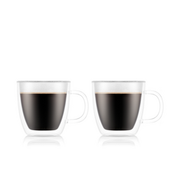 Bodum Bistro Double Wall Espresso Glasses, 5 oz., Set of 2