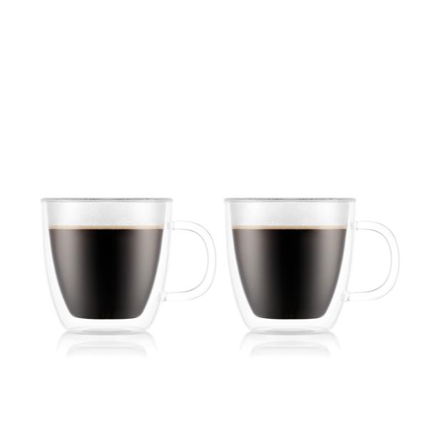 Bodum Bistro Double Wall Espresso Glasses, 5 oz., Set of 2