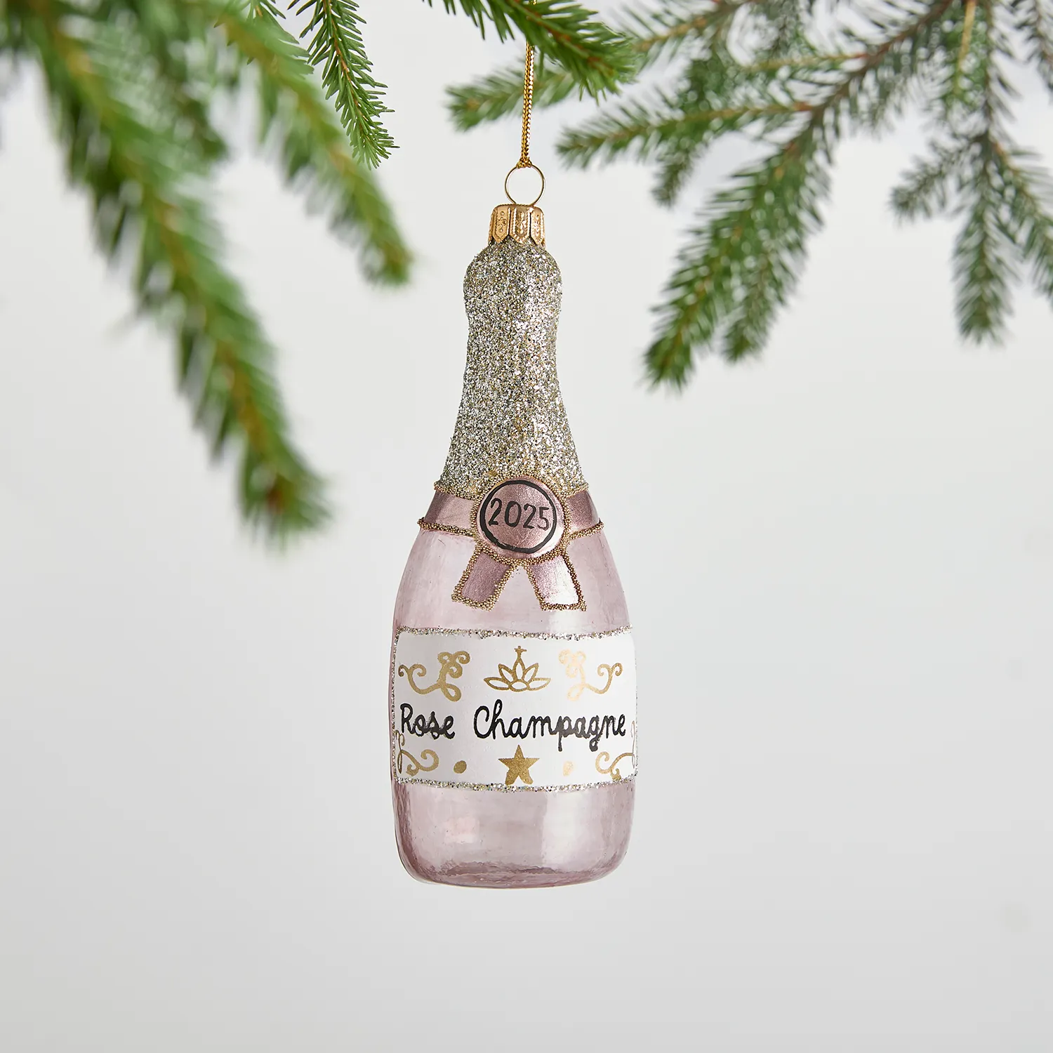 Sur La Table Champagne Rose 2025 Ornament