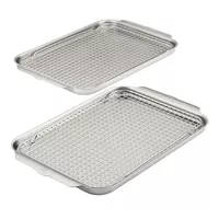 Hestan Provisions OvenBond Tri-Ply Half Sheet Pans with Rack, Set of 4