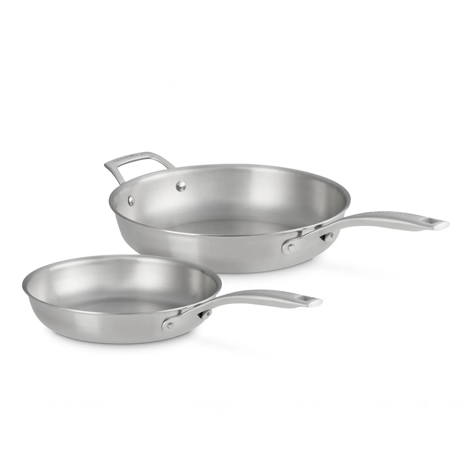 Le Creuset Essential Stainless Steel Set of Two Skillets, 9.5" & 11"