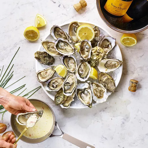 Oyster au Gratin with Champagne