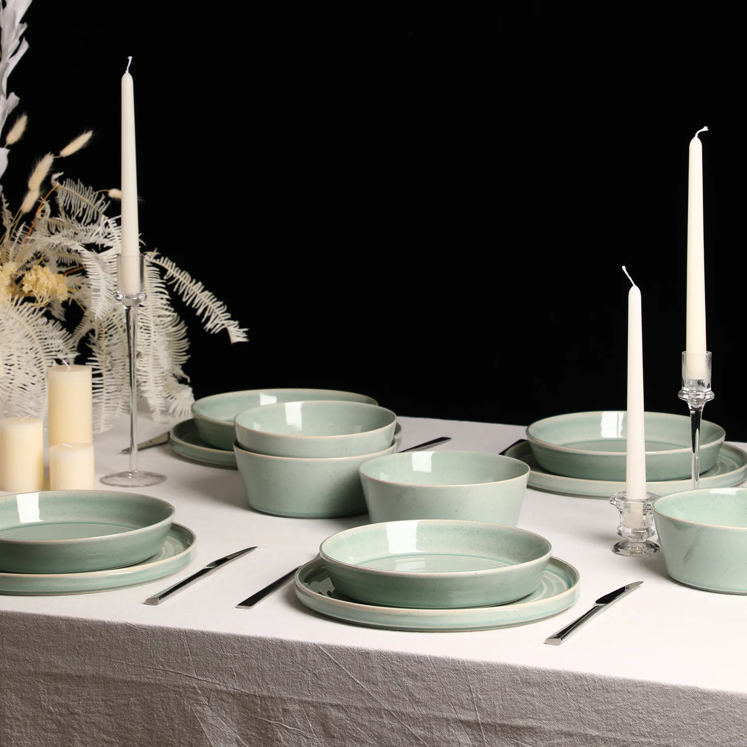 Stone Lain Claire Stoneware 12-Piece Dinnerware Set