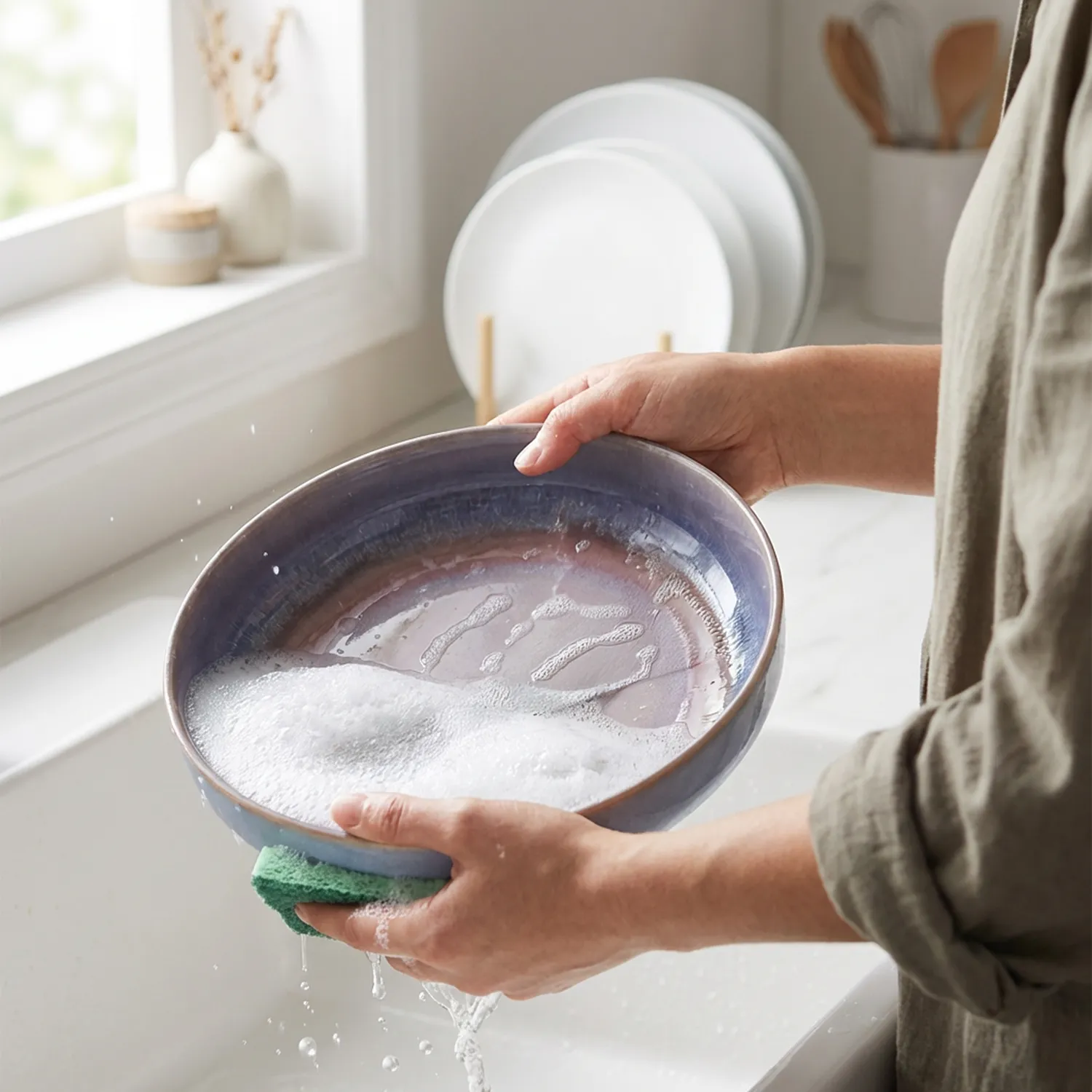 Sur La Table Lucent Reactive Glaze Pasta Bowl