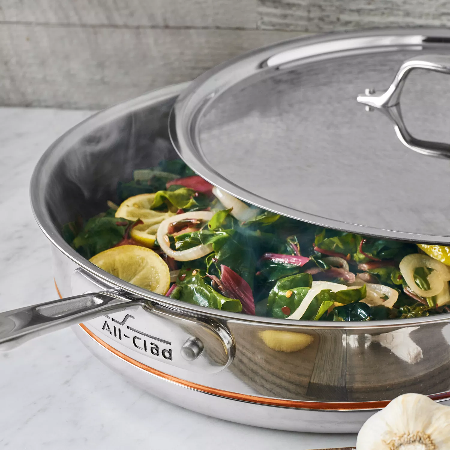 Introductory Offer All Clad Copper Core 6 qt. Saute Pan with Lid