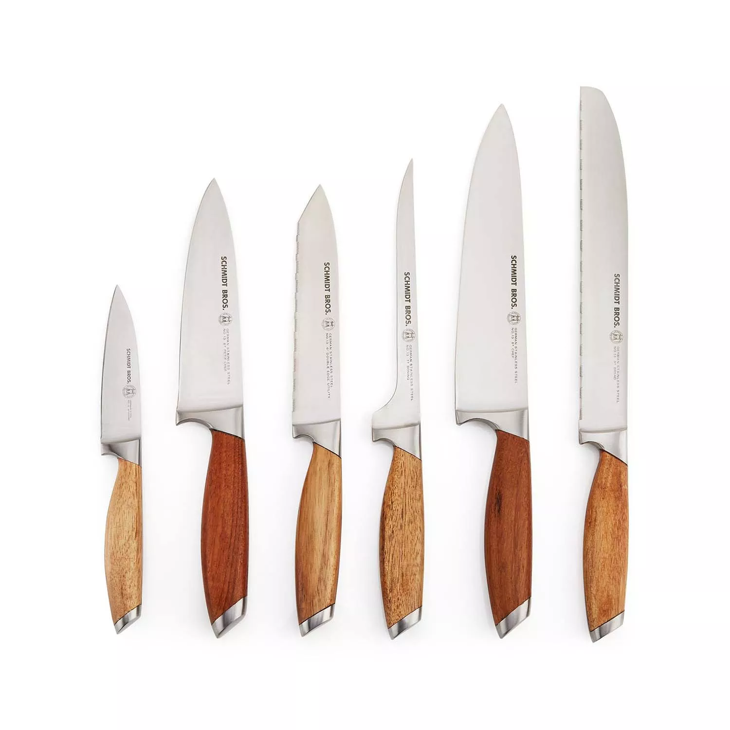 Schmidt Brothers Cutlery Bonded Teak 7-Piece Knife Block Set