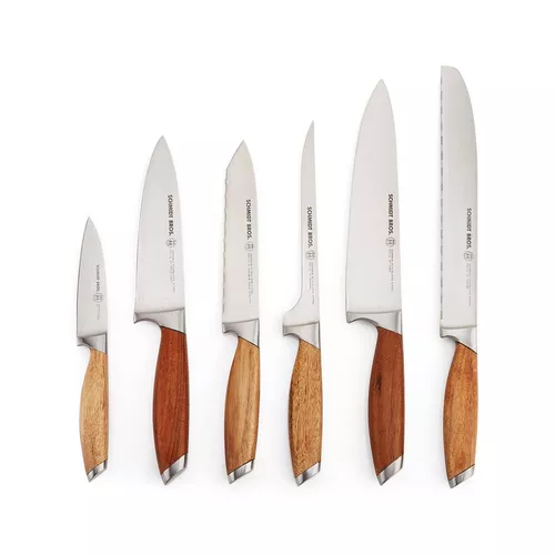 Schmidt Brothers Cutlery Bonded Teak 7-Piece Knife Block Set