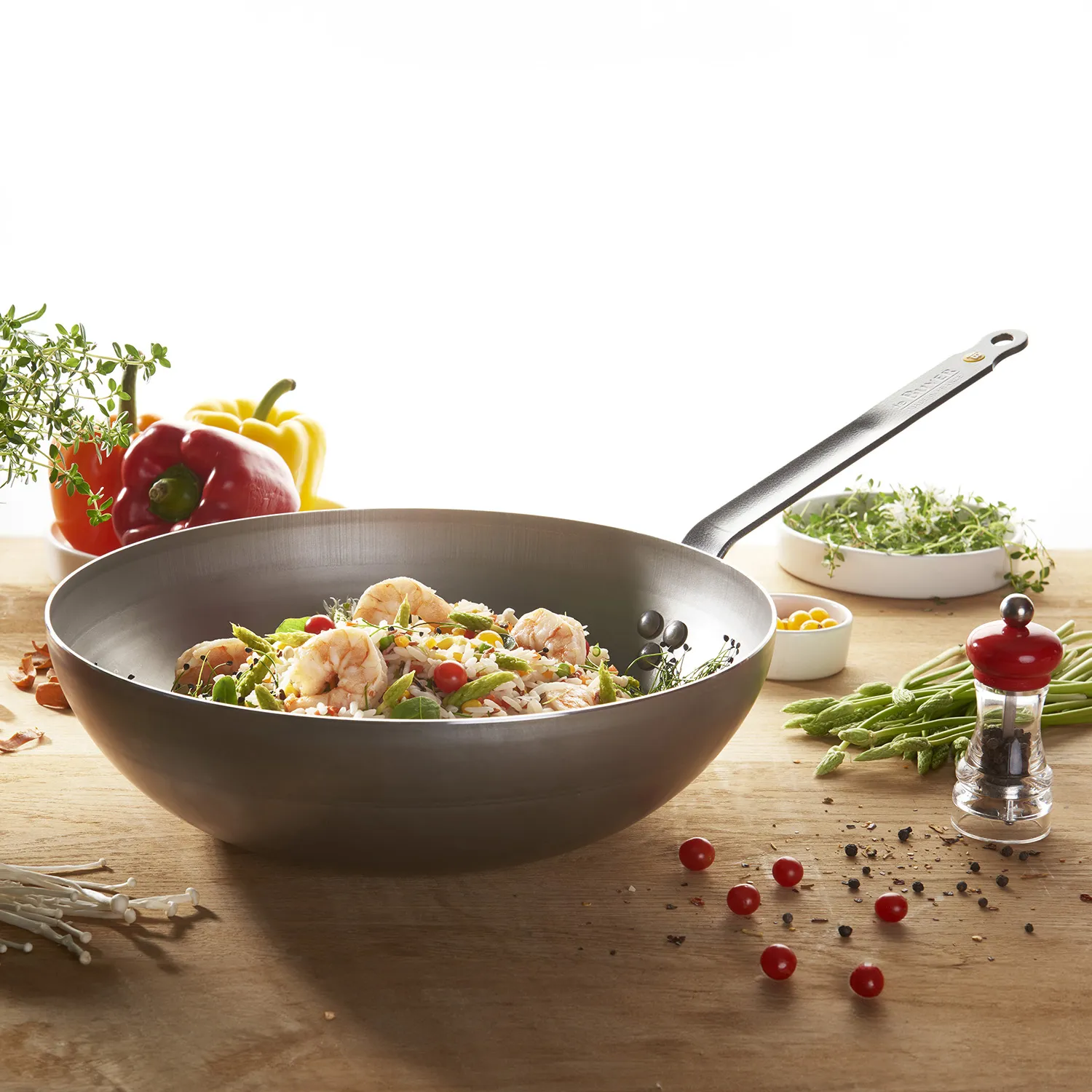 de Buyer Mineral B Carbon Steel Wok
