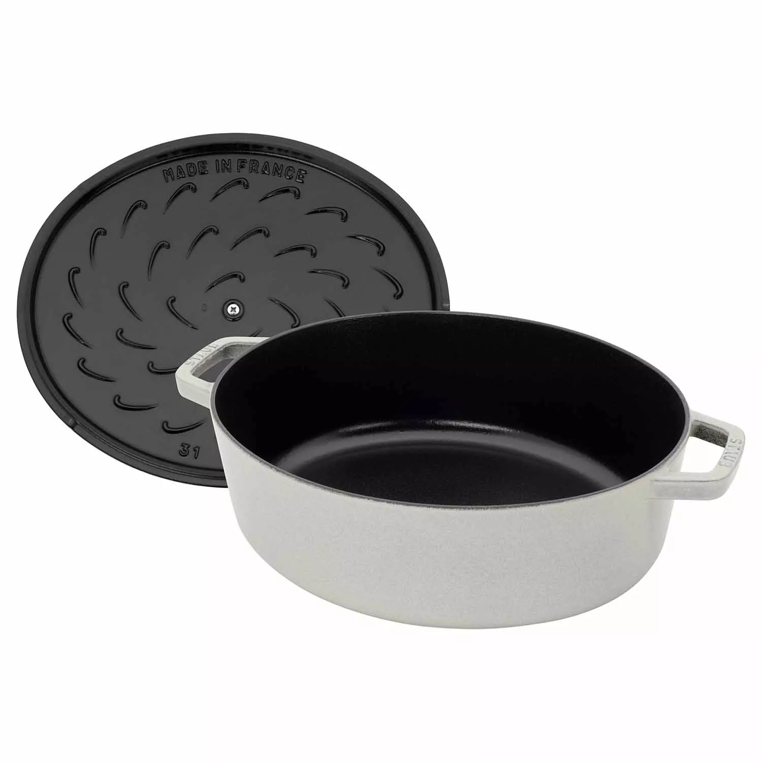 Staub Cast Iron Wide Oval Dutch Oven, 6.25 Qt. 