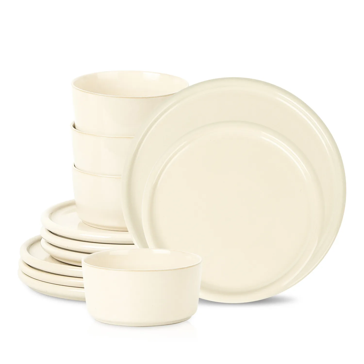Stone Lain Eden Stoneware 12-Piece Dinnerware Set