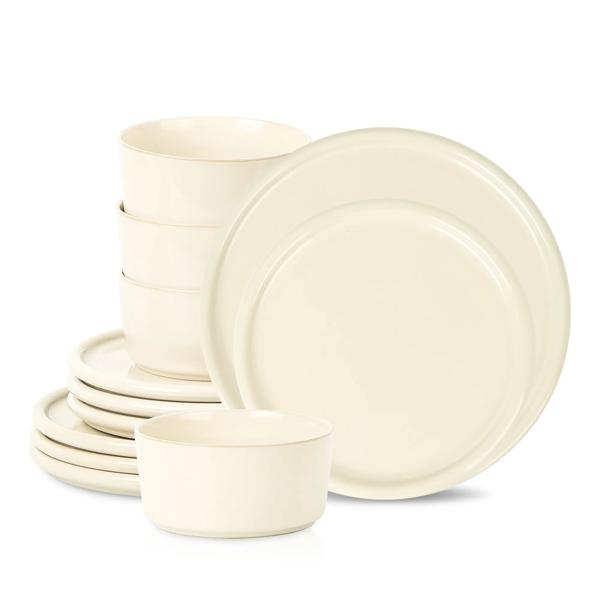 Stone Lain Eden Stoneware 12-Piece Dinnerware Set