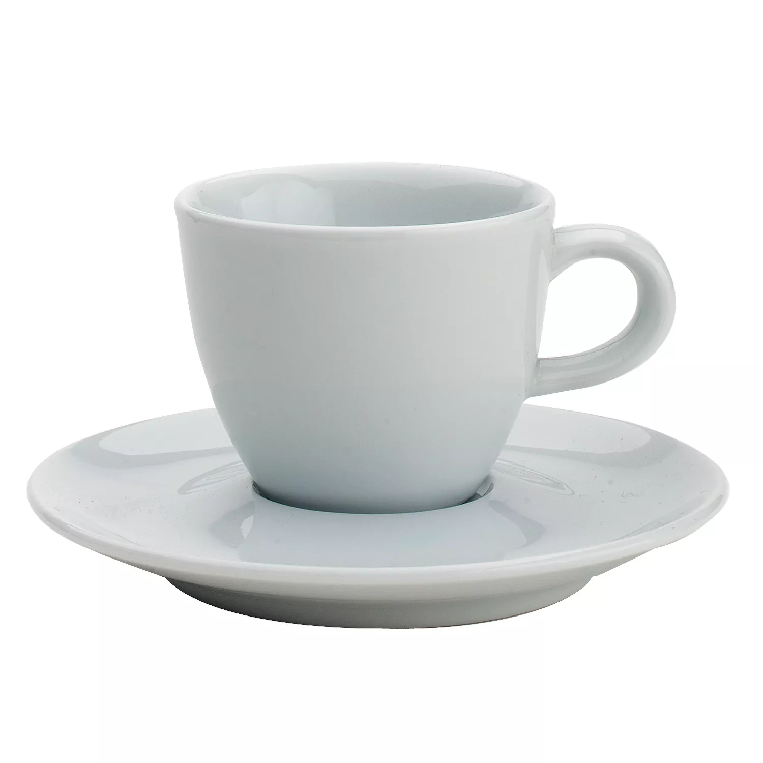 Le Creuset Set of 2 White Cappuccino Cups and Saucers