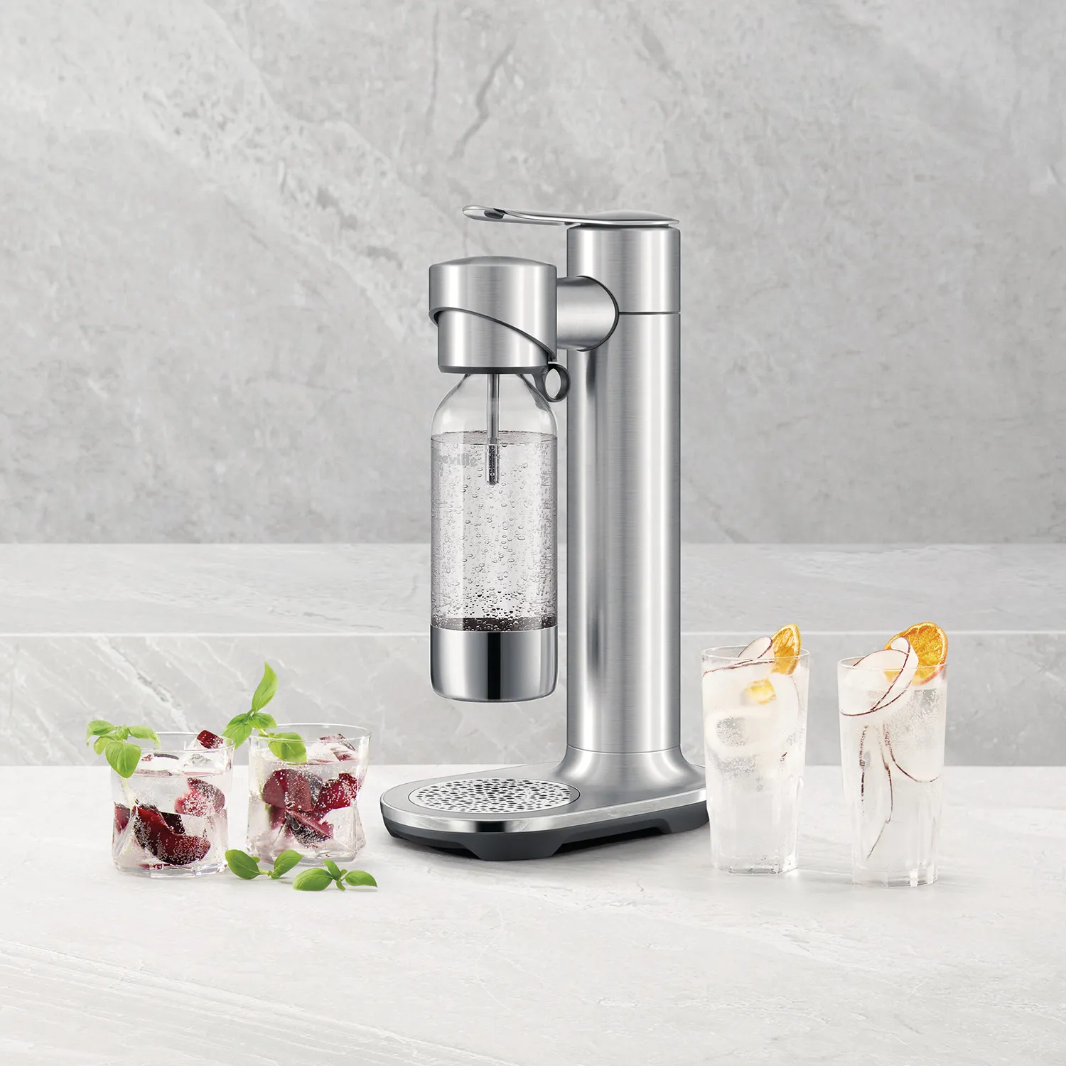 Breville InFizz Aqua Sparkling Water Carbonator with CO2
