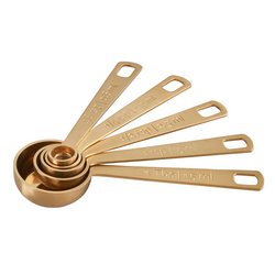 Le Creuset Goldtone Measuring Spoons, Set of 5