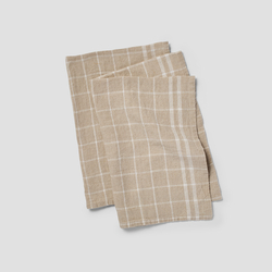 Sur La Table Windowpane Linen Stripe Towels, Set of 2