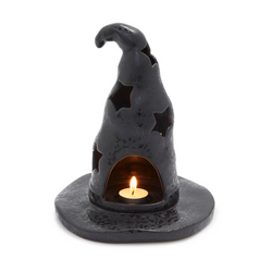 Halloween Witch Hat Tealight Candle Holder, 10&#34;