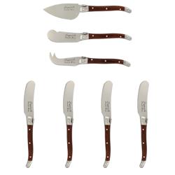 French Home 7-Piece Laguiole Cheese Knife & Spreader Set, 7 Piece 