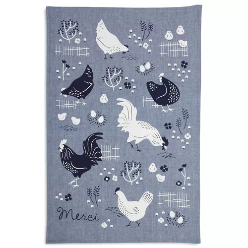 Sur La Table Merci Chambray Kitchen Towel, 28" x 18" Sur La Table Merci Chambray Kitchen Towel, 28" x 18"