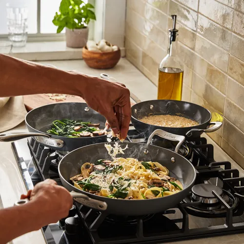 All-Clad HA1 Ceramic Nonstick 5-Piece Skillet Set