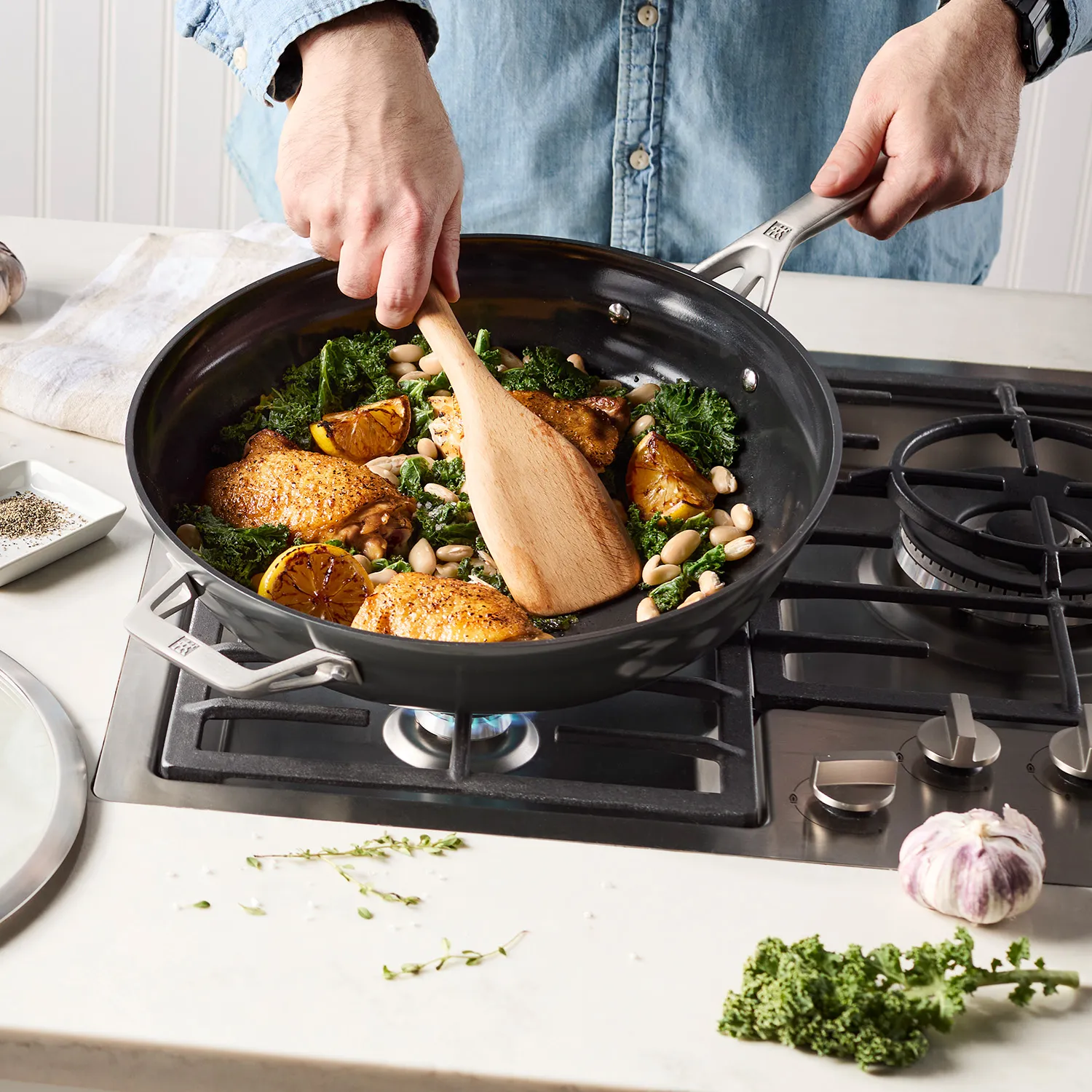 Zwilling Motion Hard-Anodized Ceramic Nonstick Sauté Pan, 5 qt.