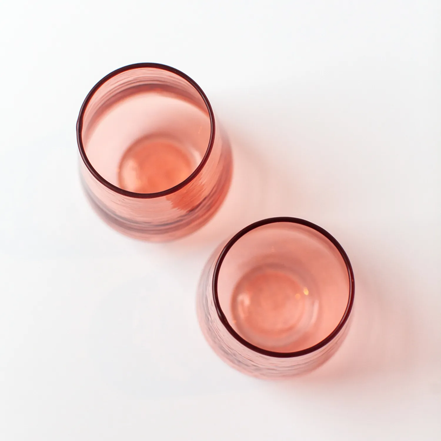 Powered by People Handblown Hammered Tumbler Glasses, Set of 4