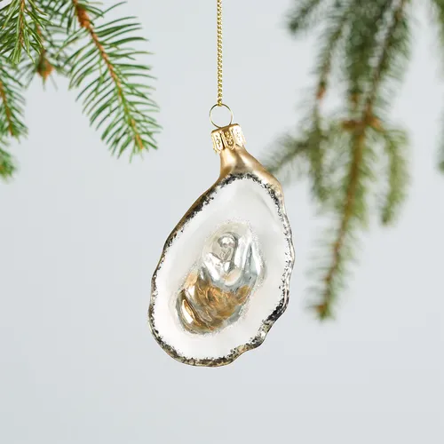 Sur La Table Half Shell Oyster Glass Ornament