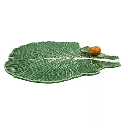 Bordallo Pinheiro Cabbage Leaf with Snail Platter