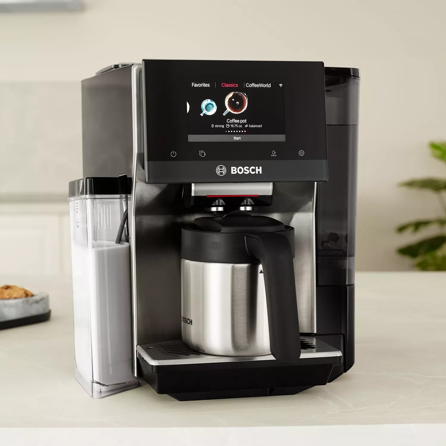 Bosch 800 Series Fully Automatic Espresso Machine in Stainless Steel