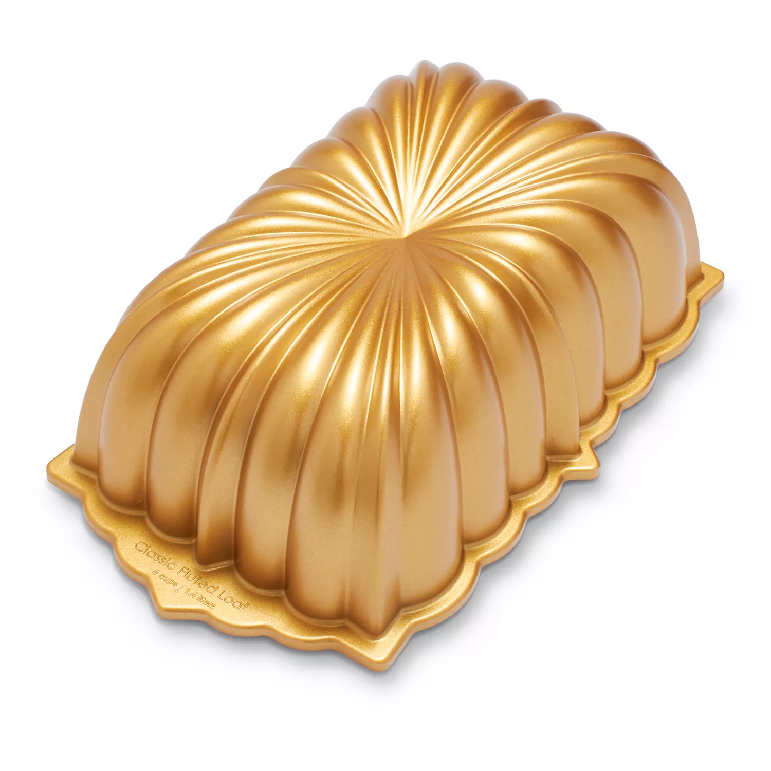  Nordic Ware Classic Fluted Loaf Pan, 6 Cup, Gold: Home & Kitchen