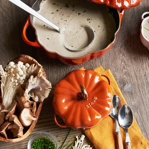 Staub Stoneware Mini Pumpkin Cocotte, .5 qt