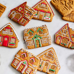 Gingerbread House Impression Cookie Cutters, Set of 3