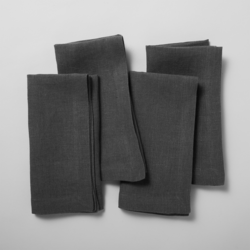 Sur La Table Linen Napkins, Set of 4 The gray color is beautiful and elegant, they are made of a very good quality linen