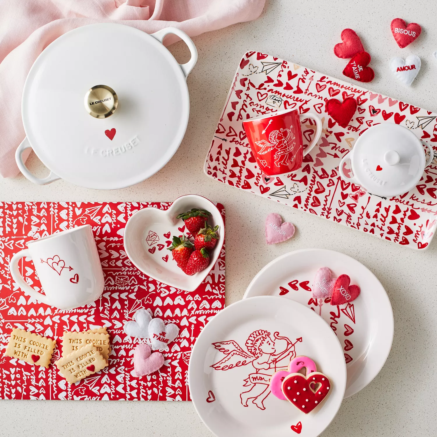 Valentine's Day Plates Set and Cups