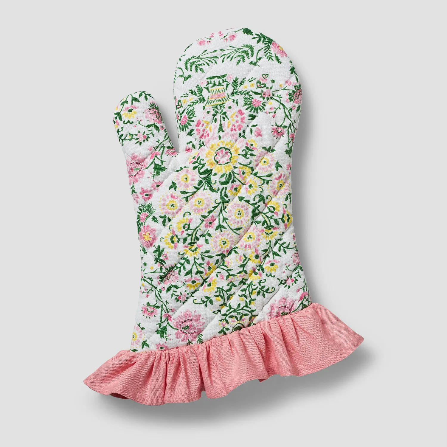 Sur La Table Floral Ruffle Oven Mitt