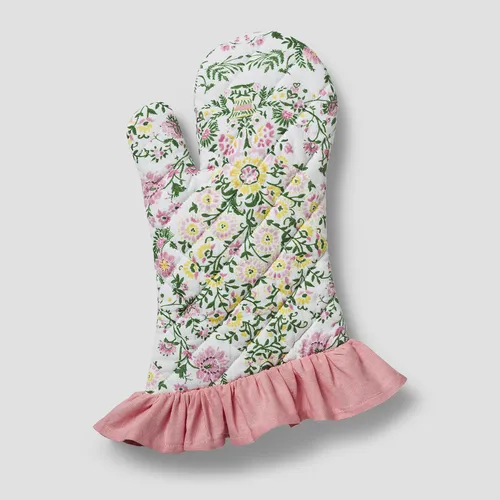 Sur La Table Floral Ruffle Oven Mitt