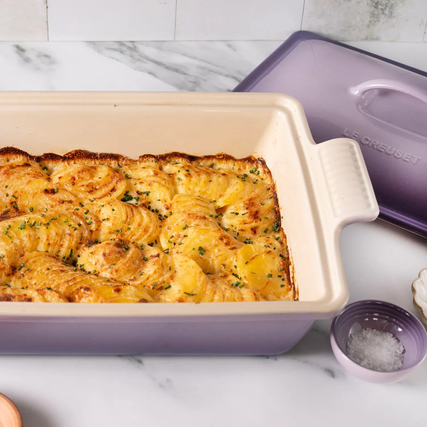 Le Creuset Heritage Stoneware Covered Baker, 4 qt.