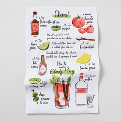 Sur La Table Bloody Mary Recipe Kitchen Towel