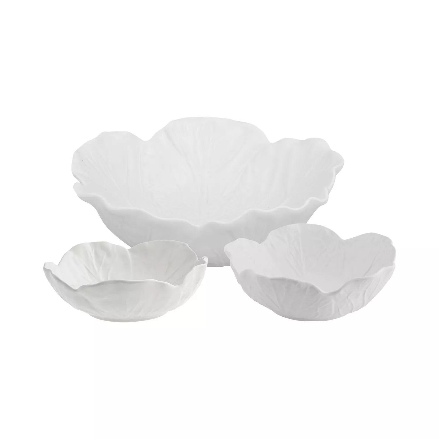 Bordallo Pinheiro Cabbage Nesting Bowls, Set of 3