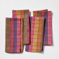 Sur La Table Modern Plaid Napkins, Set of 4 