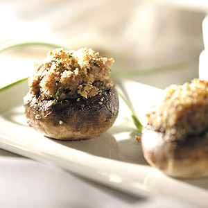 Mushrooms Stuffed with Sweet Italian Sausage