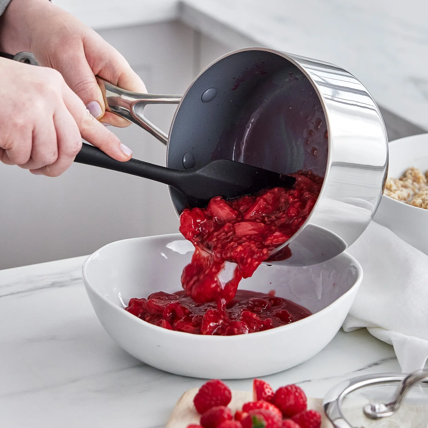 GreenPan Stainless Steel Valencia Pro Saucepan w/ Lid, 1.6 qt.