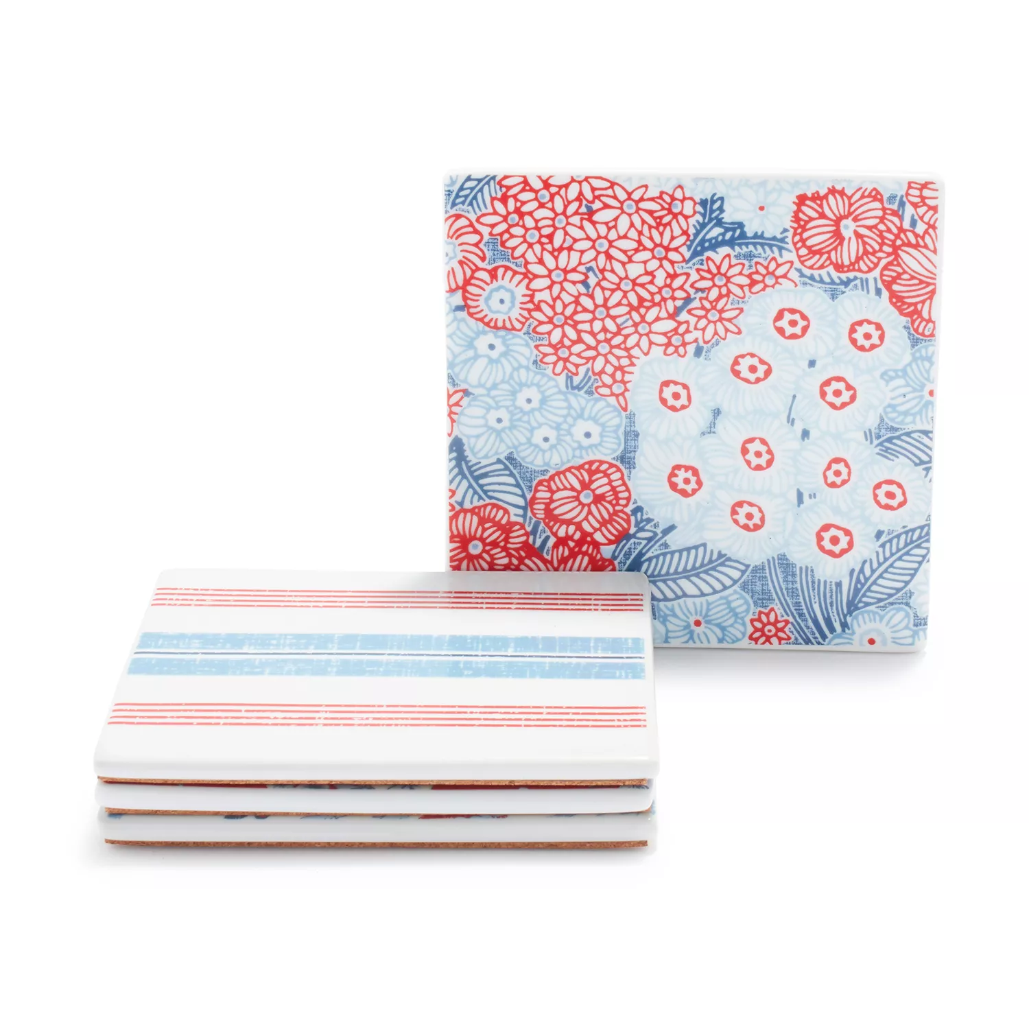 Sur La Table Pique-nique Floral Coasters, Set of 4