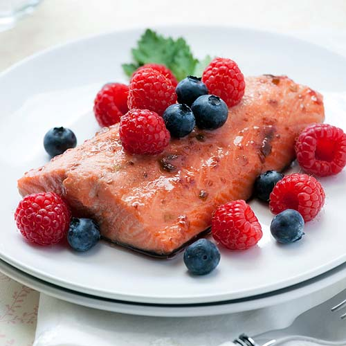 Seared Salmon with Fresh Blackberry Gastrique