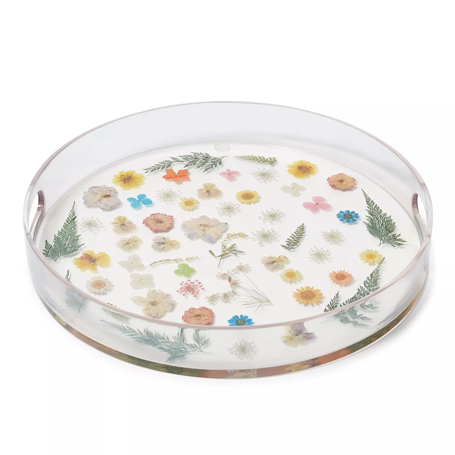 Sur La Table Pressed Flower Round Tray 