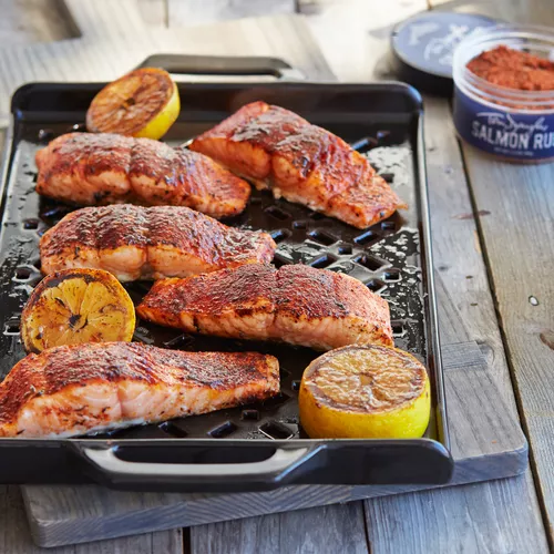 Grilled Rub with Love Salmon